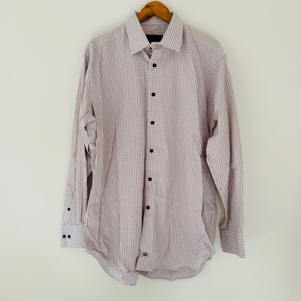 David Donahue Plaid Button Down Shirt